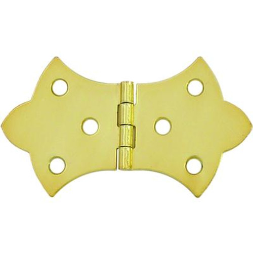 1-11/16 Inch  Brass Ornamental Hinge 2pk