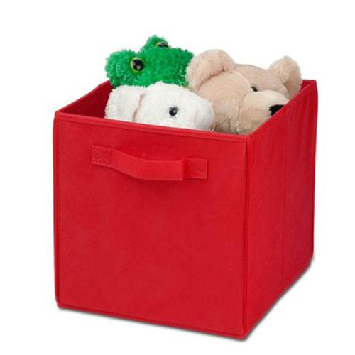 4 pack Non-woven foldable cube- red