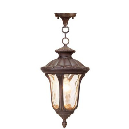 Providence 1 Light Bronze Incandescent Pendant with Light Amber Water Glass