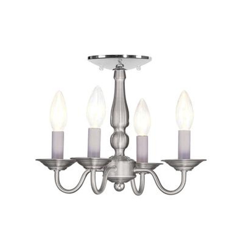 Providence 4 Light Brushed Nickel Incandescent Chandelier