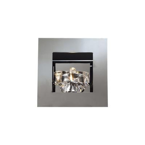 Contemporary Beauty 1 Light Sconce with Clear Glass and Polished Chorme Finish