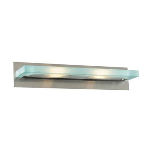 Contemporary Beauty 3 Light Bath Light with Acid Frost Glass and Satin Nickel Finish