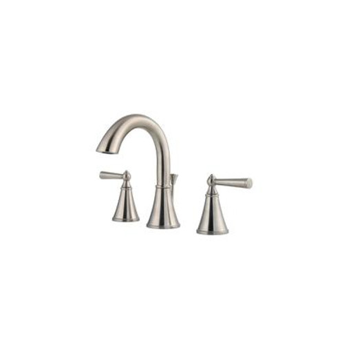 Saxton 2-Handle High-Arc 8 inch Widespread Bathroom Faucet in Brushed Nickel