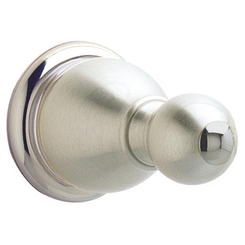 Conical Single Robe Hook in Brushed Nickel