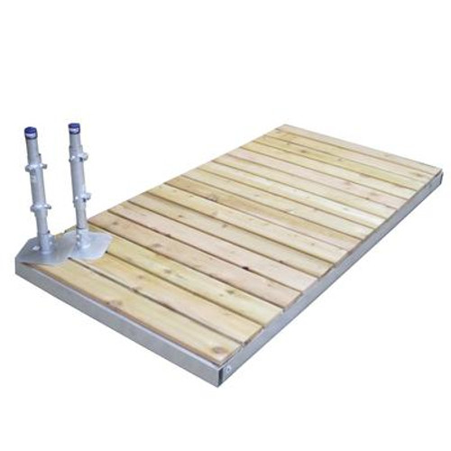 4 Feet x8 Feet  Shore Ramp Kit With Cedar Decking