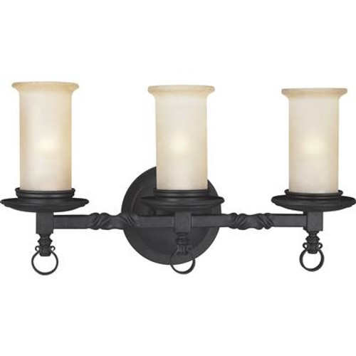 Santiago Collection Forged Black 3-light Wall Sconce