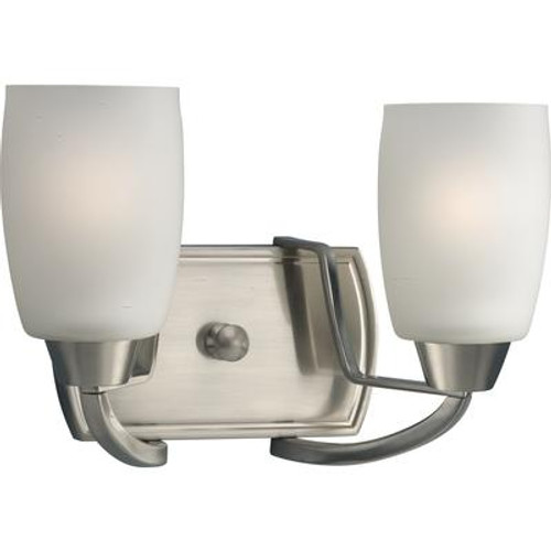 Wisten Collection Brushed Nickel 2-light Vanity Fixture