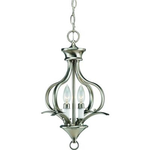 Trinity Collection Brushed Nickel 2-light Chandelier
