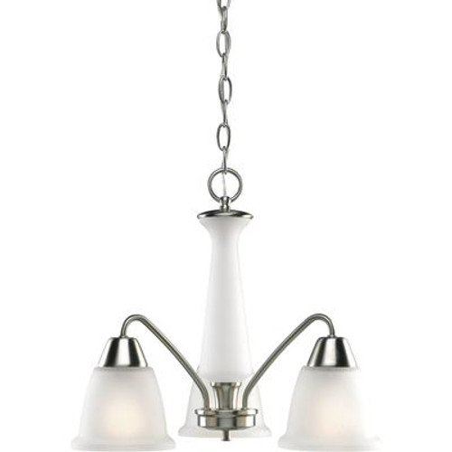 New Bedford Collection Brushed Nickel 3-light Chandelier