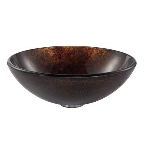 Pluto Glass Vessel Sink with PU-MR Satin Nickel