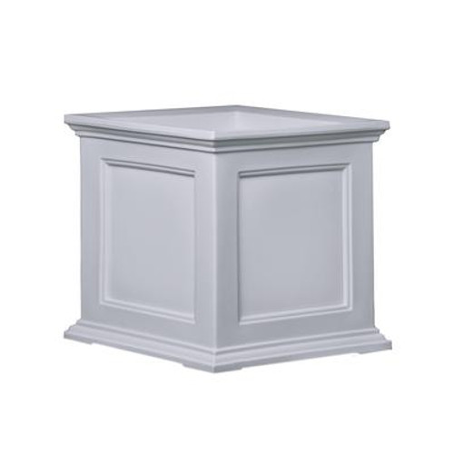 20 In. Square Farifield Patio Planter in White