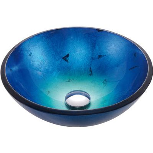 Irruption Blue Glass Vessel Sink