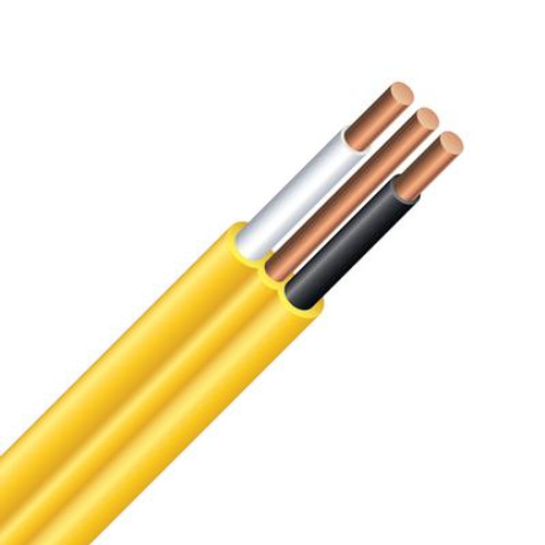 Electrical Cable &#150; Copper Electrical Wire Gauge 12/2 - Romex SIMpull NMD90 12/2 Yellow - 30M