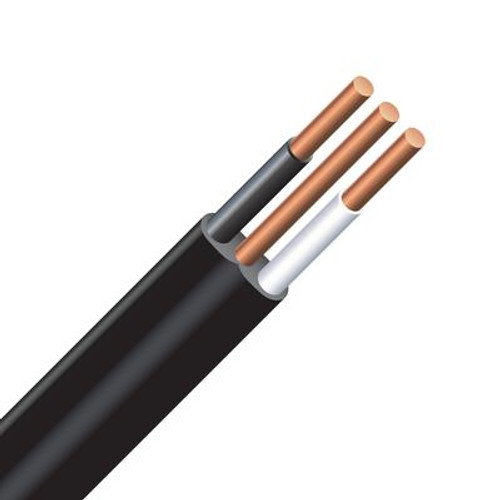 Underground Electrical Cable &#150; Copper Electrical Wire Gauge 14/2. NMWU 14/2 BLACK - 30M