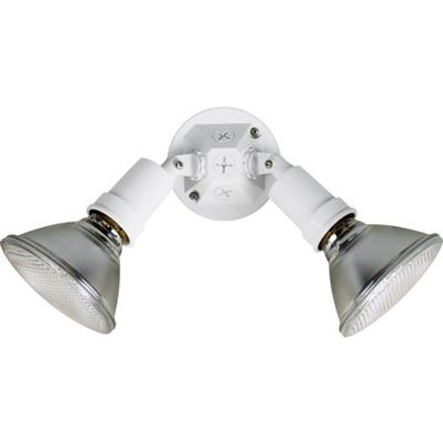 White 2-Light Exterior Security