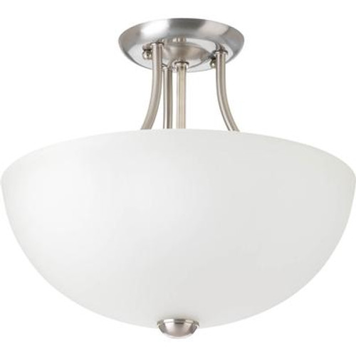 Random Collection 2 Light Brushed Nickel Semi-flushmount