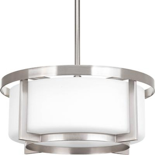 Dynamo Collection 2 Light Brushed Nickel Semi-flushmount