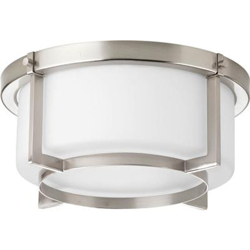 Dynamo Collection 2 Light Brushed Nickel Flushmount