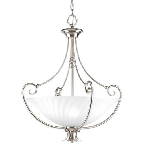 Kensington Collection 3 Light Brushed Nickel Foyer Pendant