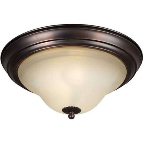 Burton 3 Light Ceiling Antique Bronze  Incandescent Flush Mount