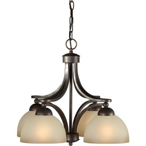 Burton 4 Light Ceiling Antique Bronze  Incandescent Chandelier