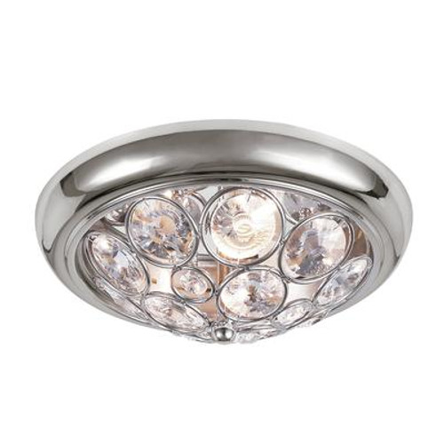 Chrome with Crystal 11 inch Ceiling Fixture