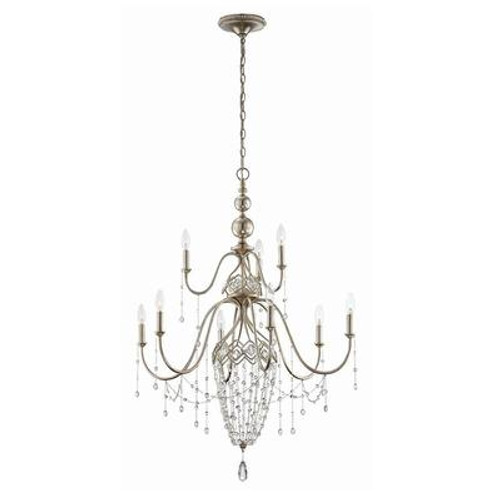 Collana Collection 9 Light Silver Leaf Chandelier