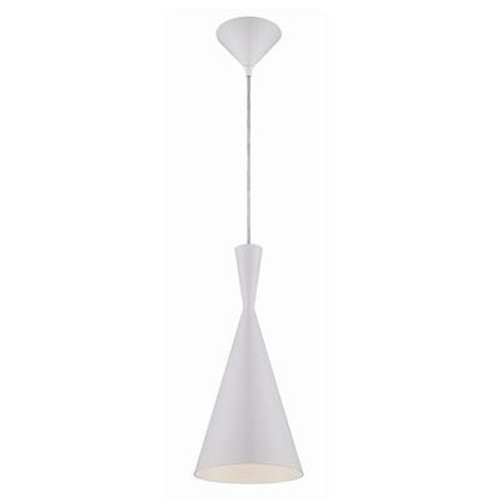 Bronx Collection 1 Light White Pendant