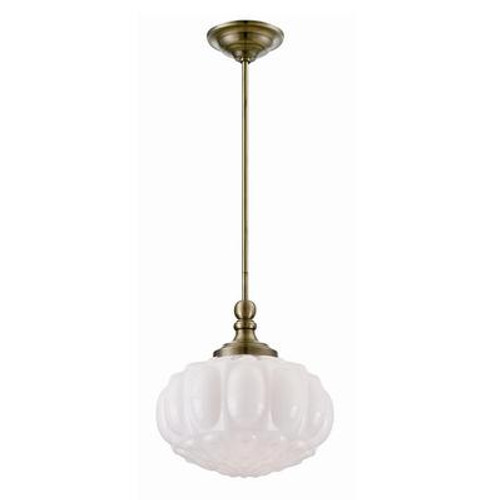 Muso Collection 1 Light Antique Brass Pendant