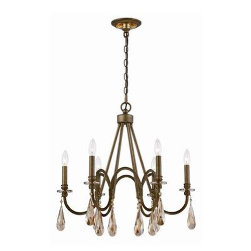 Padova Collection 6 Light Bronze Chandelier