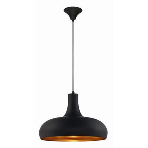 Una Collection 1 Light Black & Brass Pendant