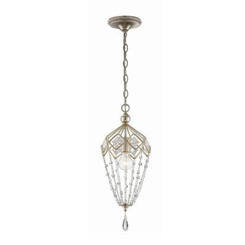 Collana Collection 1 Light Silver Leaf Mini Pendant