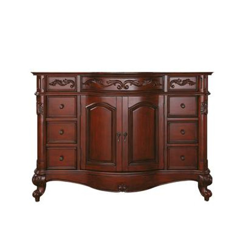 Provence 48 Inch Vanity Only in Antique Cherry Finish (Faucet not included)
