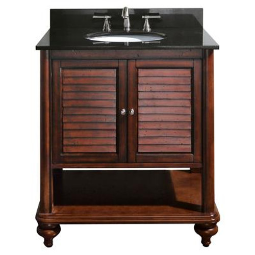 Tropica 30 Inch Vanity Only in Antique Brown Finish (Faucet not included)