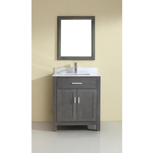Kalize 30 French Gray Vanity Ensemble with Mirror and Faucet