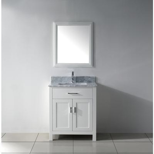 Kalize 30 White Vanity Ensemble with Mirror and Faucet