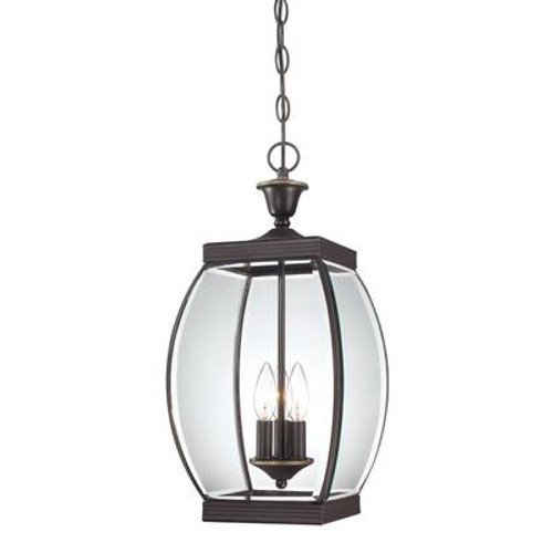 Monroe 3 Light Medici Bronze Outdoor Incandescent Pendant Light