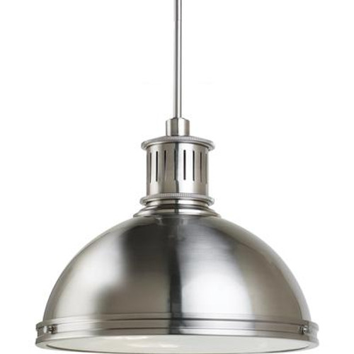 3 Light Brushed Nickel Incandescent Pendant