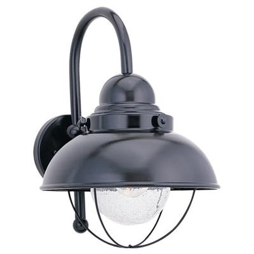 1 Light Black Incandescent Outdoor Wall Lantern