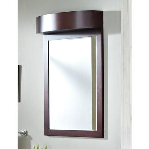 24 Inch x 36 Inch Rectangle Wood Framed Mirror in Coffee Finish
