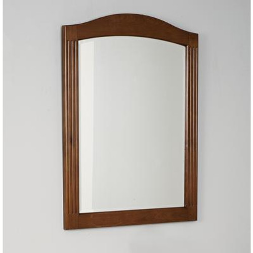 24 Inch x 32 Inch Rectangle Wood Framed Mirror in Cherry Finish