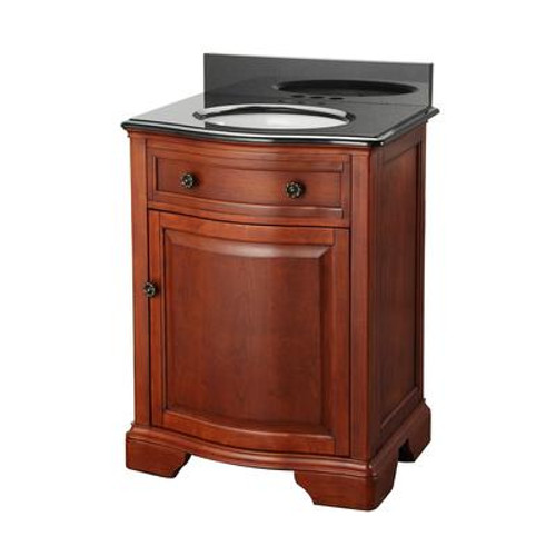 Manchester 25 Inch Vanity in Mahogany with Granite Vanity Top in Black