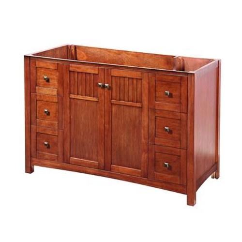 Knoxville 48 Inch W x 21.625 Inch D x 34 Inch H Vanity Cabinet Only in Nutmeg