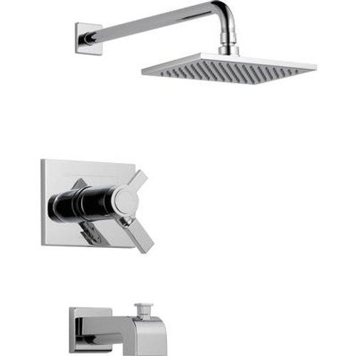 Vero 1-Handle Thermostatic Tub/Shower Trim Kit Only in Chrome (Valve not included)