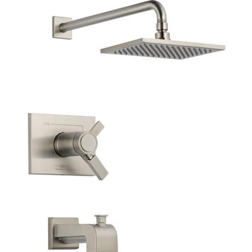 Vero 1-Handle Thermostatic Tub/Shower Trim Kit Only in Stainless (Valve not included)