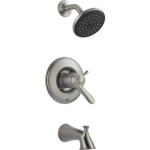Lahara 1-Handle Thermostatic Tub/Shower Trim Kit Only in Stainless (Valve not included)