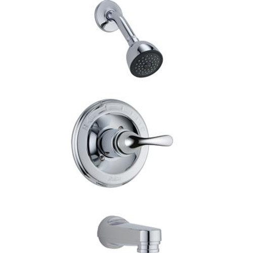 Classic 1-Handle Single-Spray Tub and Shower Faucet in Chrome (Valve not included)