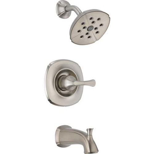 Addison Tub and Shower Faucet Trim Kit in Stainless featuring H2Okinetic (Valve not included)