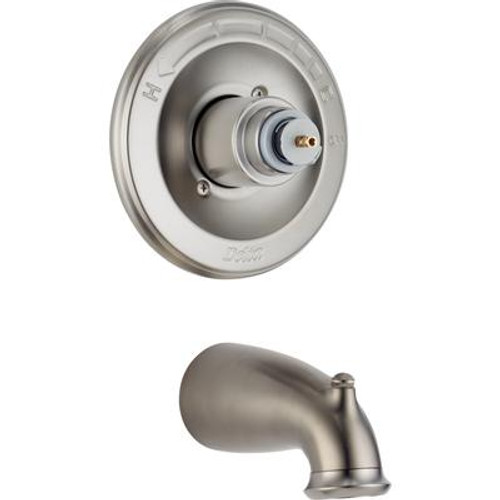 Leland 1-Handle Pressure-Balanced Tub Filler Trim Kit in Stainless-Steel (Valve and Handles Not Included)