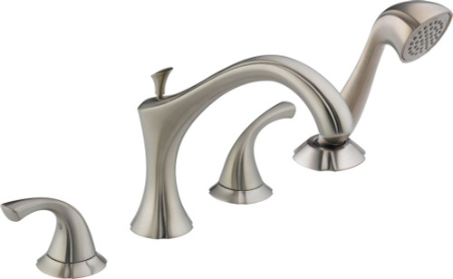 Addison 2-Handle Roman Tub with Handshower Trim Kit Only in Stainless (Valve not included)